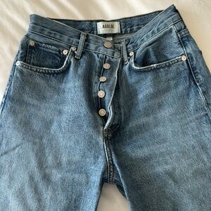 AGOLDE 90's Pinch Waist High Rise Straight Leg Jeans in Navigate
